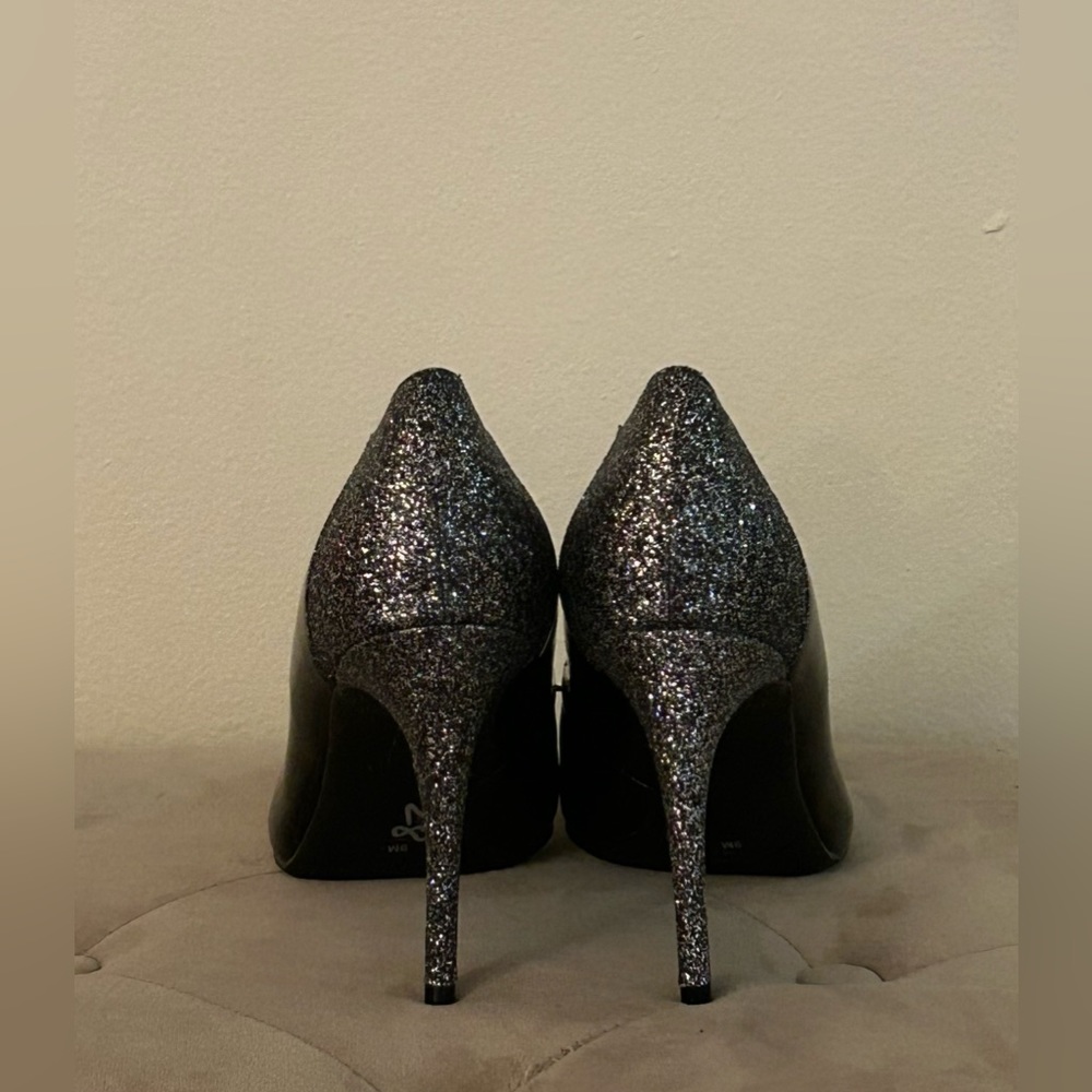 MARC FISHER Black Stiletto Heel. With sparkling rear.